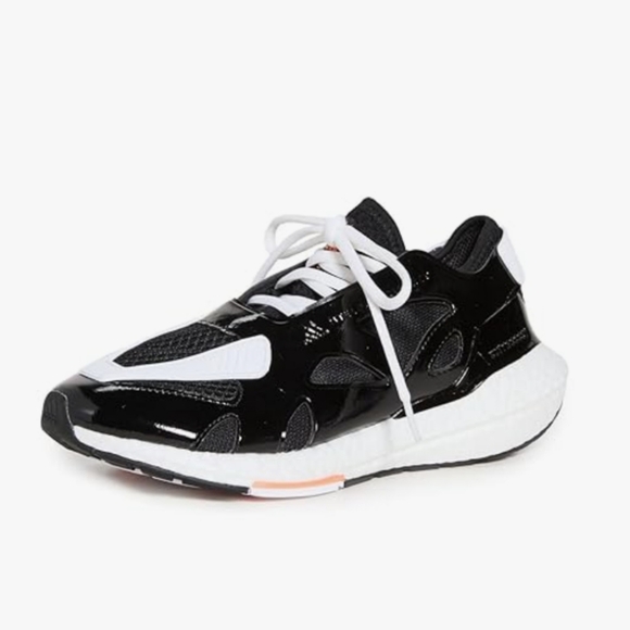 Adidas by Stella McCartney Ultra Boost  Black and White Sneakers with Orange - Picture 1 of 12